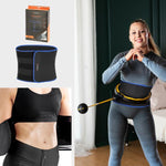 Komplekts SET HULA HOOP MAGNETIC BLACK/YELLOW HHM21 WITH WEIGHT + COUNTER HMS + SLIMMING BELT BR1313