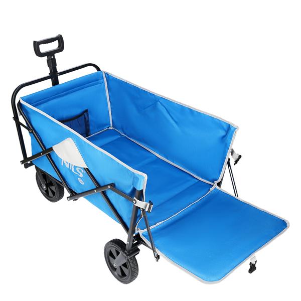 Saliekami kempinga ratiņi NC1606 FOLDING WAGON GRAY-BLUE NILS CAMP