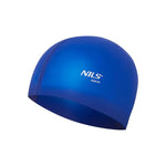 PELDCEPURE NQC SOLID COLOR BL04 DARK BLUE SILICONE SWIMMING CAP NILS AQUA