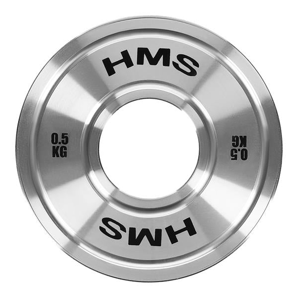 TOS05 Kalibrēts metāls Olimpiskais svaru disks 0.5 KG HMS