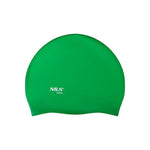 PELDCEPURE NQC SOLID COLOR GR02 GREEN SILICONE SWIMMING CAP NILS AQUA
