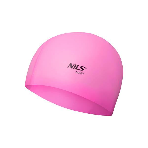 PELDCEPURE NQC SOLID COLOR PK02 LIGHT PINK SILICONE SWIMMING CAP NILS AQUA