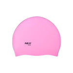 PELDCEPURE NQC SOLID COLOR PK02 LIGHT PINK SILICONE SWIMMING CAP NILS AQUA