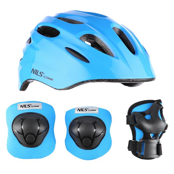 Aizsargķivere MTW01+H210 HELMET WITH PROTECTORS SET BLUE SIZE XS NILS EXTREME