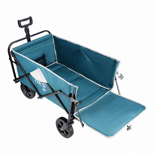 Saliekami kempinga ratiņi NC1606 FOLDING WAGON GREEN-GRAY NILS CAMP
