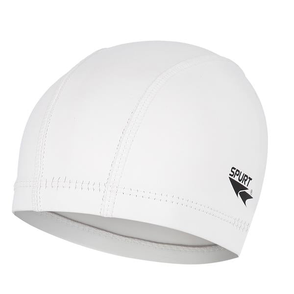 Peldēšanas cepure SILIKONA / PU SOLIDA KRĀSA WE01 BALTĀ SPURT