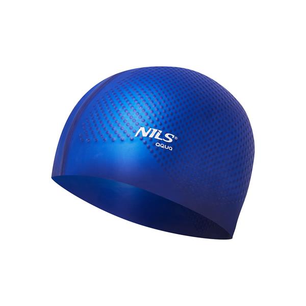 Peldēšanas cepure NQC SOLID COLOR TUMŠI ZILS SILIKONA PELDCEPURI DOTS NILS AQUA