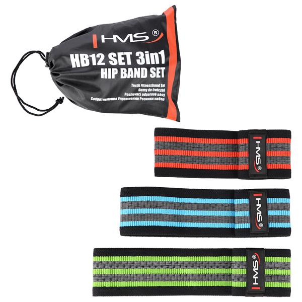 Auduma pretestības gumiju komplekts HB12 SET 3in1 HIP BAND SET HMS