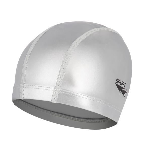 Peldēšanas cepure SILIKONA / PU SOLIDA KRĀSA SR01 SUDRABA SPURT