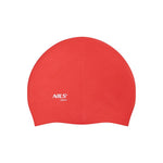 PELDCEPURE NQC SOLID COLOR RED SILICONE SWIMMING CAP DOTS NILS AQUA