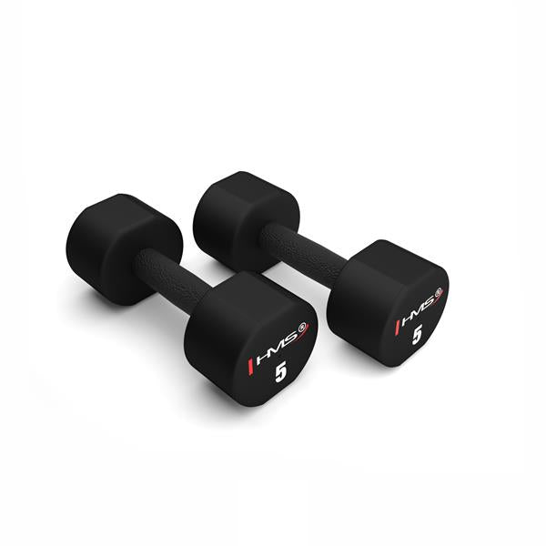 Hanteles HPT05 2 x 5 KG POLYURETHANE DUMBBELLS TPU HMS