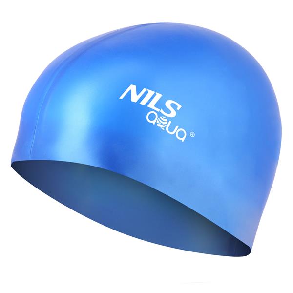 Peldēšanas cepure SILIKONA COLOR SH71 SPĪDĪGI ZILA