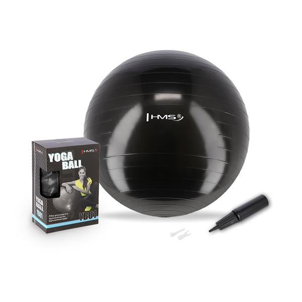 Vingrošanas bumba YB01N 55CM BLACK GYM BALL HMS