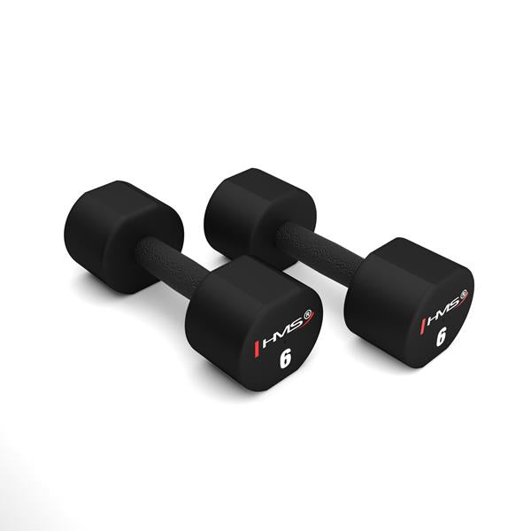 Hanteles HPT06 2 x 6 KG POLYURETHANE DUMBBELLS TPU HMS