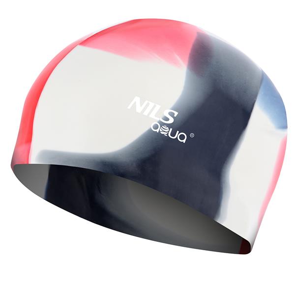 Peldēšanas cepure SILIKONA DAUDZKRĀSU MS250 NILS AQUA