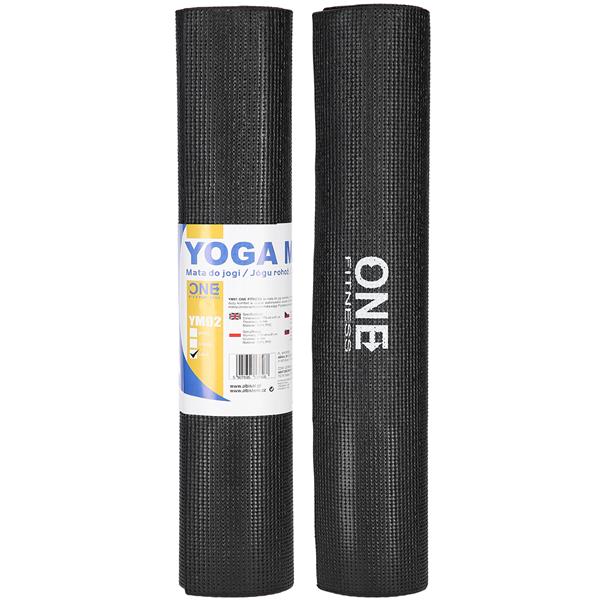Jogas paklājiņš YM02 ONE FITNESS Melna