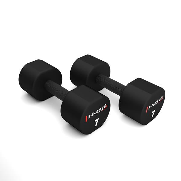Hanteles HPT07 2 x 7 KG POLYURETHANE DUMBBELLS TPU HMS