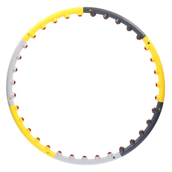 Vingrošanas aplis HHP005 GREY-YELLOW HULA HOOP 85CM HMS