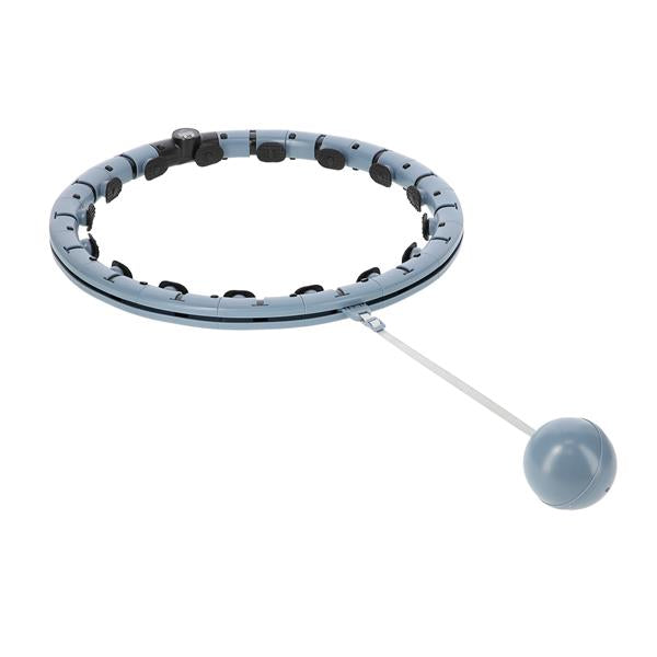 Vingrošanas aplis ar atsvaru FH07 GRAY HULA HOOP WITH WEIGHT AND COUNTER