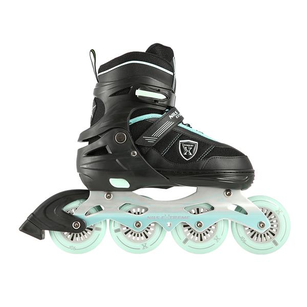 Skrituļslidas NA19088 BLACK-MINT SIZE L (39-42) IN-LINE SKATES NILS EXTREME
