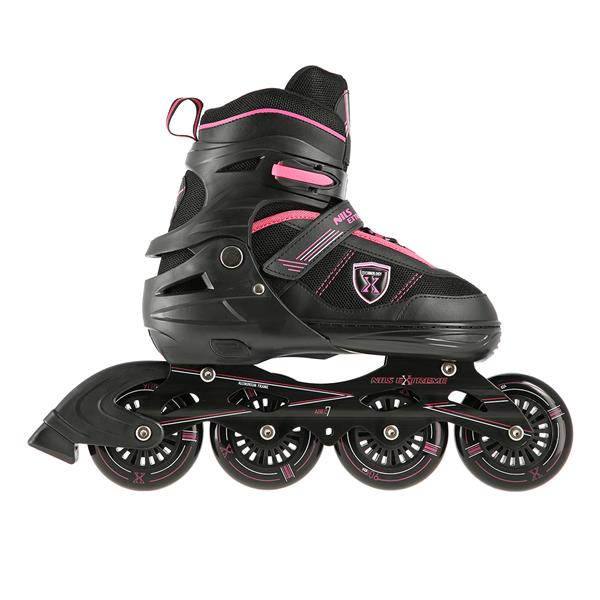 Skrituļslidas NA19088 BLACK-PINK SIZE S (31-34) IN-LINE SKATES NILS EXTREME