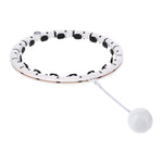 Vingrošanas aplis ar atsvaru FH07 WHITE HULA HOOP WITH WEIGHT AND COUNTER STOCK