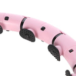 Vingrošanas aplis ar atsvaru FH07 LIGHT PINK HULA HOOP WITH WEIGHT AND COUNTER