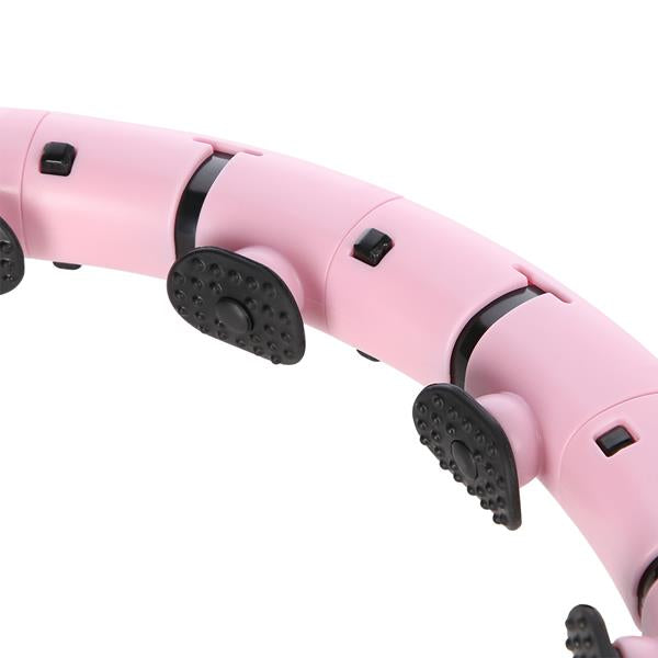 Vingrošanas aplis ar atsvaru FH07 LIGHT PINK HULA HOOP WITH WEIGHT AND COUNTER