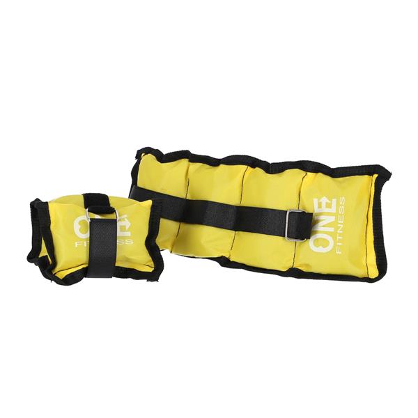 Atsvari rokām un kājām WW01 2 x 0,7 KG ONE FITNESS (dzeltens)