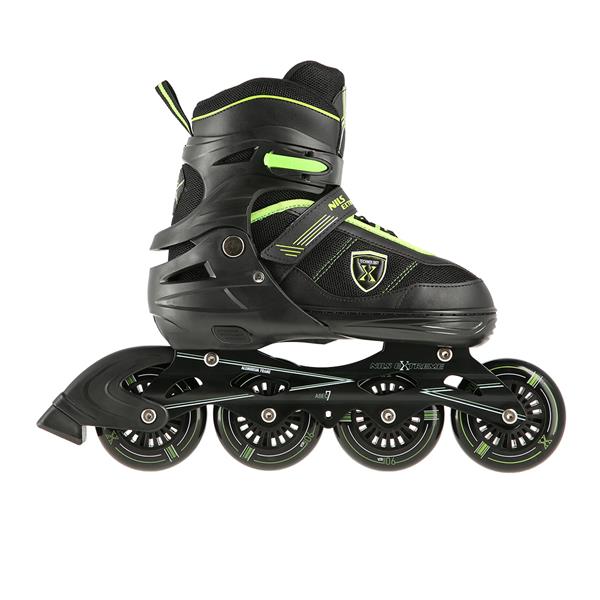 Skrituļslidas NA19088 BLACK-GREEN SIZE M (35-38) IN-LINE SKATES NILS EXTREME