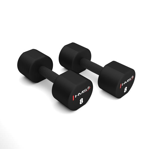Hanteles HPT08 2 x 8 KG POLYURETHANE DUMBBELLS TPU HMS