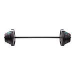Stienis ar maināmu slodzi GSP40 ADJUSTABLE BARBELL WITH COMPOSITE PLATES 42 KG HMS