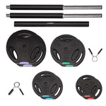 Stienis ar maināmu slodzi GSP40 ADJUSTABLE BARBELL WITH COMPOSITE PLATES 42 KG HMS