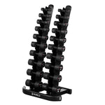 Komplekts POLYURETHANE DUMBBELLS HPT 2 x 1 - 10 KG (110 KG) + STR37 VERTICAL RACK HMS