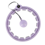 Vingrošanas aplis HHW09 VIOLET HULA HOOP WITH WEIGHT + COUNTER HMS
