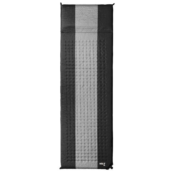 Pašpiepūšamais paklājiņš NC4340  SELF-INFLATING MAT GRAY-BLACK NILS CAMP