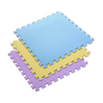 MP10 MULTIPACK YELL-BLUE-PURP PUZZLE PROTECTIVE MAT 60x60x1.0 CM (9 GAB. KOMPLEKTS)