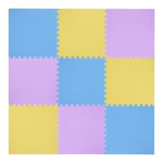 MP10 MULTIPACK YELL-BLUE-PURP PUZZLE PROTECTIVE MAT 60x60x1.0 CM (9 GAB. KOMPLEKTS)