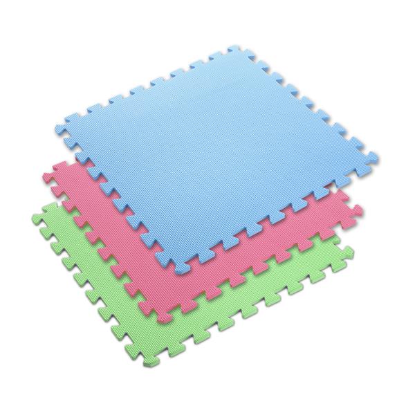 MP10 MULTIPACK ZAĻI BLU SARKANS PUZLES PROTECTIVE MAT 60x60x1.0 CM (9 GAB. KOMPLEKTS) ONE FITNESS