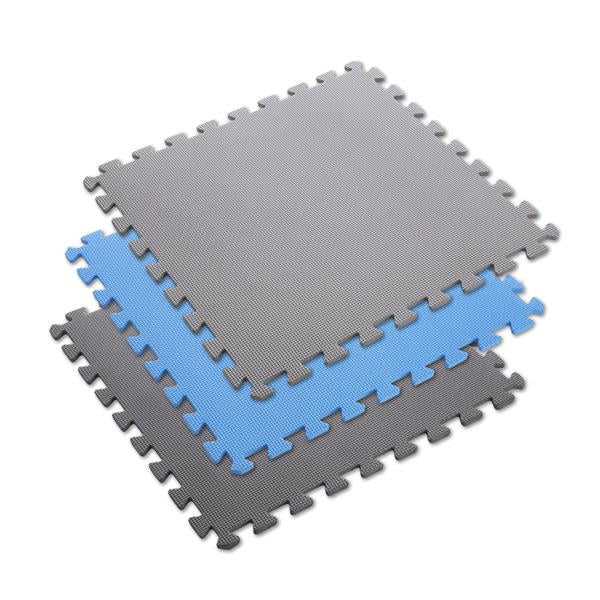 MP10 MULTIPACK L. GREY-BLUE- D.GRAY PUZZLE PROTECTIVE MAT 60x60x1.0 CM (9 GAB. KOMPLEKTS)