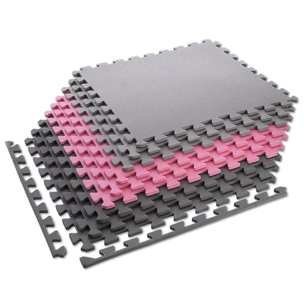MP10 MULTIPACK L. GREY-PINK- D.GRAY PUZZLE PROTECTIVE MAT 60x60x1.0 CM (9 GAB. KOMPLEKTS)