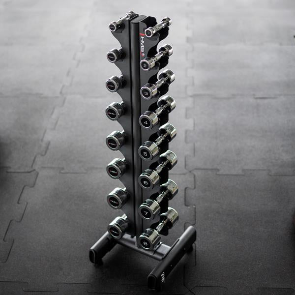 CHD hanteles KOMPLEKTS 2 x 1 — 8 KG (72 KG) + STR36 HMS STATĪVS