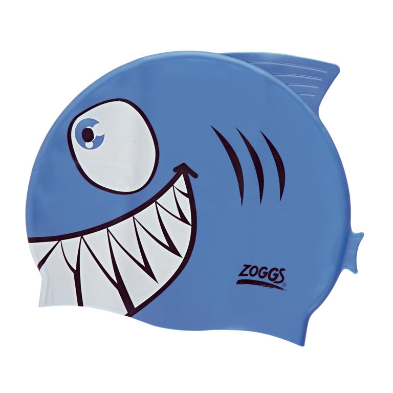 Peldcepure ZOGGS Silicone Jr Character Cap - Zilie žokļi