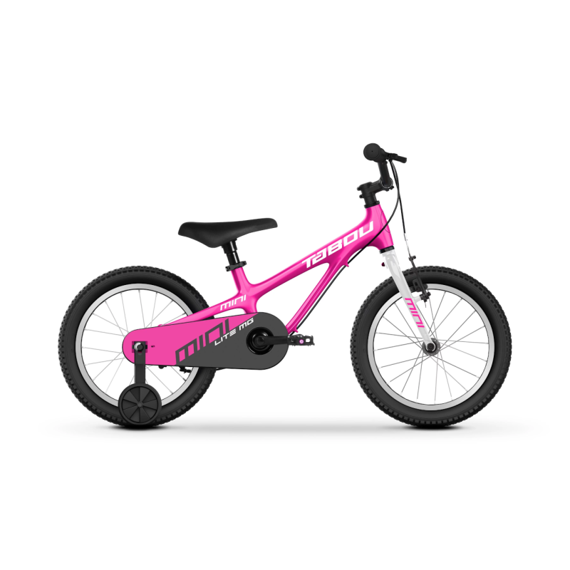 Ultraviegls bērnu velosipēds TABOU Mini Lite MG, 14" rozā-balts