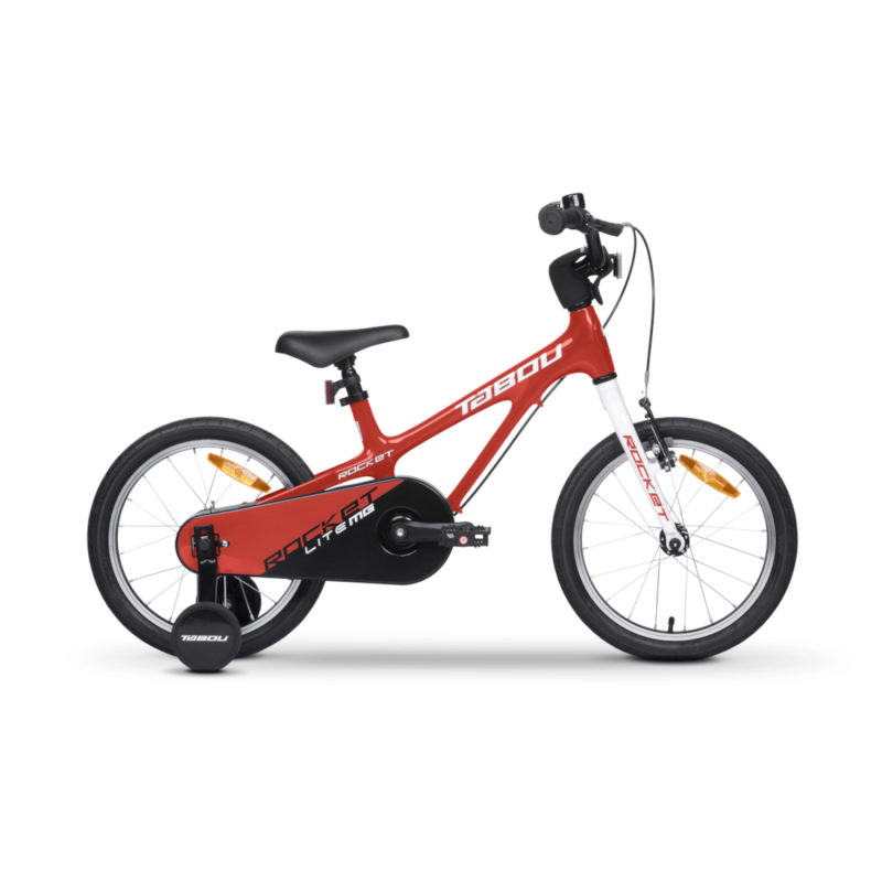 Ultraviegls bērnu velosipēds TABOU Rocket Lite MG, 18" sarkanbalts