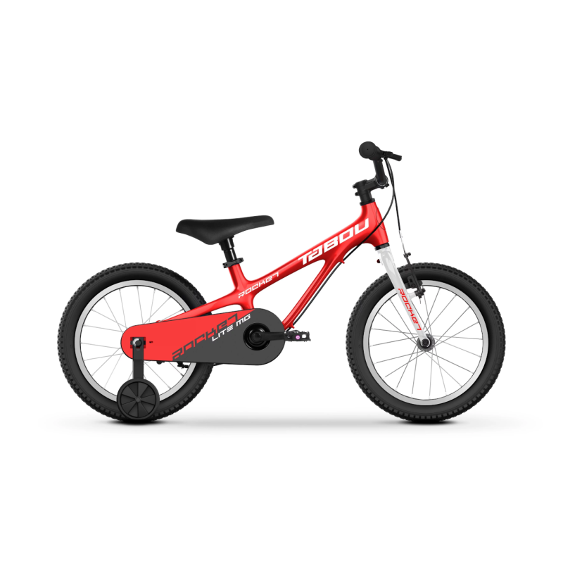 Ultraviegls bērnu velosipēds TABOU Rocket Lite MG, 16" sarkanbalts
