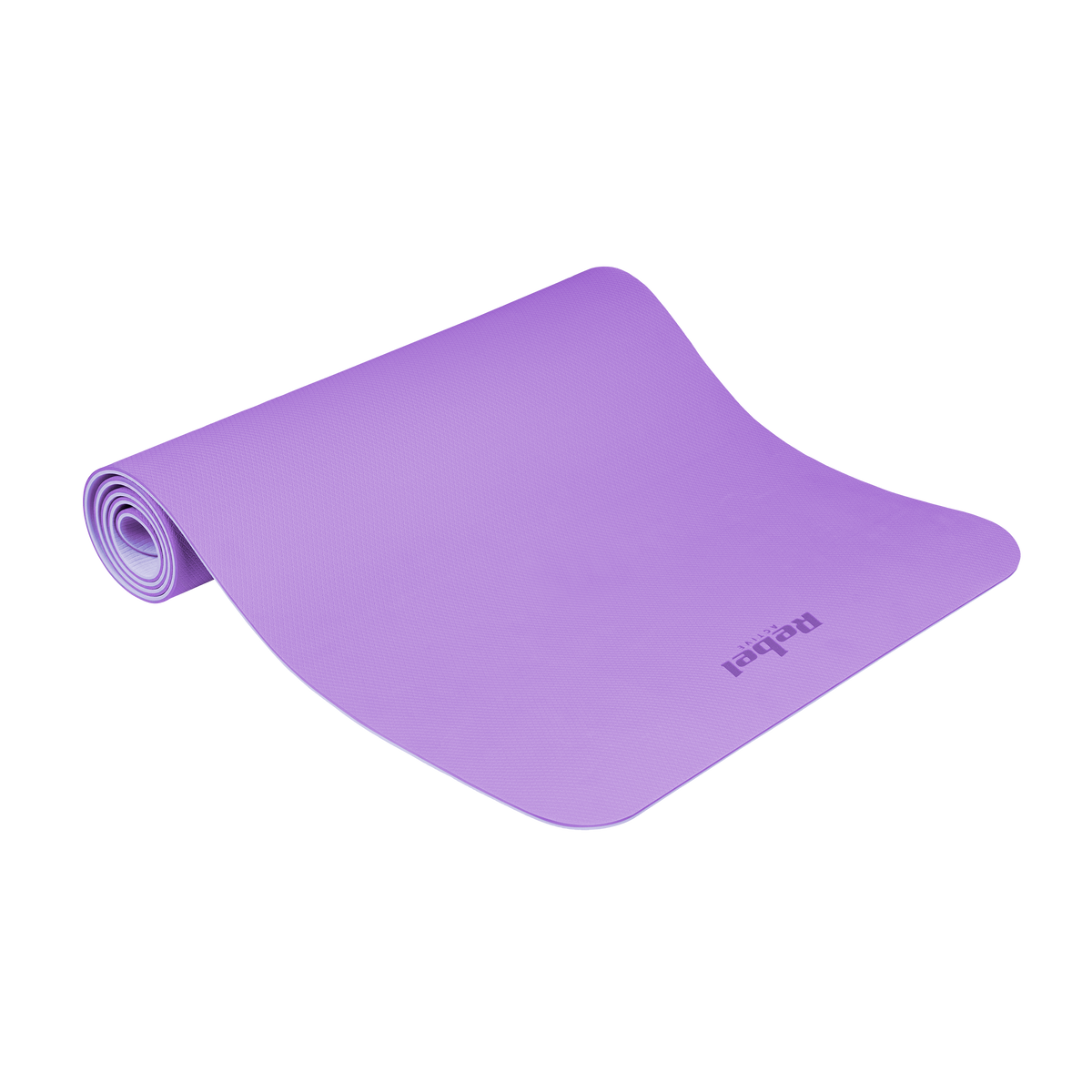 Vingrošanas paklājiņš jogai, pilates, fitnesam, 183x61cm, biezums 1cm, TPE materiāls, violets, REBEL ACTIVE