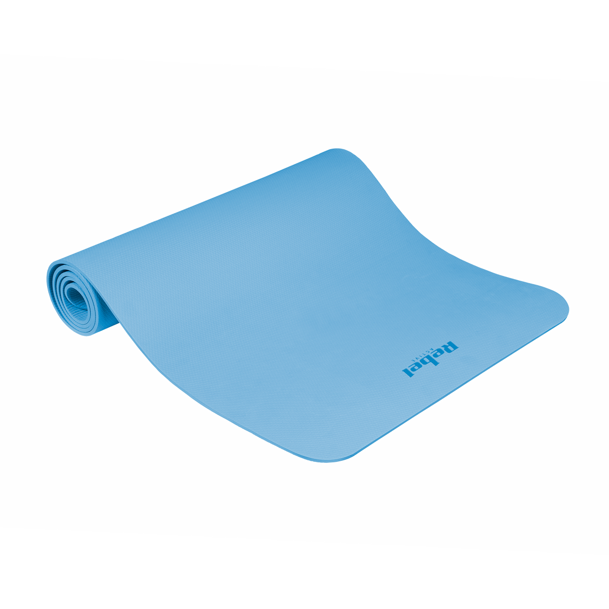 Vingrošanas paklājiņš jogai, pilates, fitnesam, 183x61cm, biezums 1cm, TPE materiāls, zils, REBEL ACTIVE