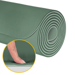 Vingrošanas paklājiņš jogai, pilates, fitnesam, 183x61cm, biezums 1cm, TPE materiāls, zaļš, REBEL ACTIVE