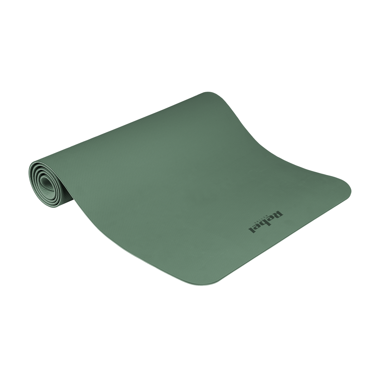 Vingrošanas paklājiņš jogai, pilates, fitnesam, 183x61cm, biezums 4mm, TPE materiāls, zaļš, REBEL ACTIVE
